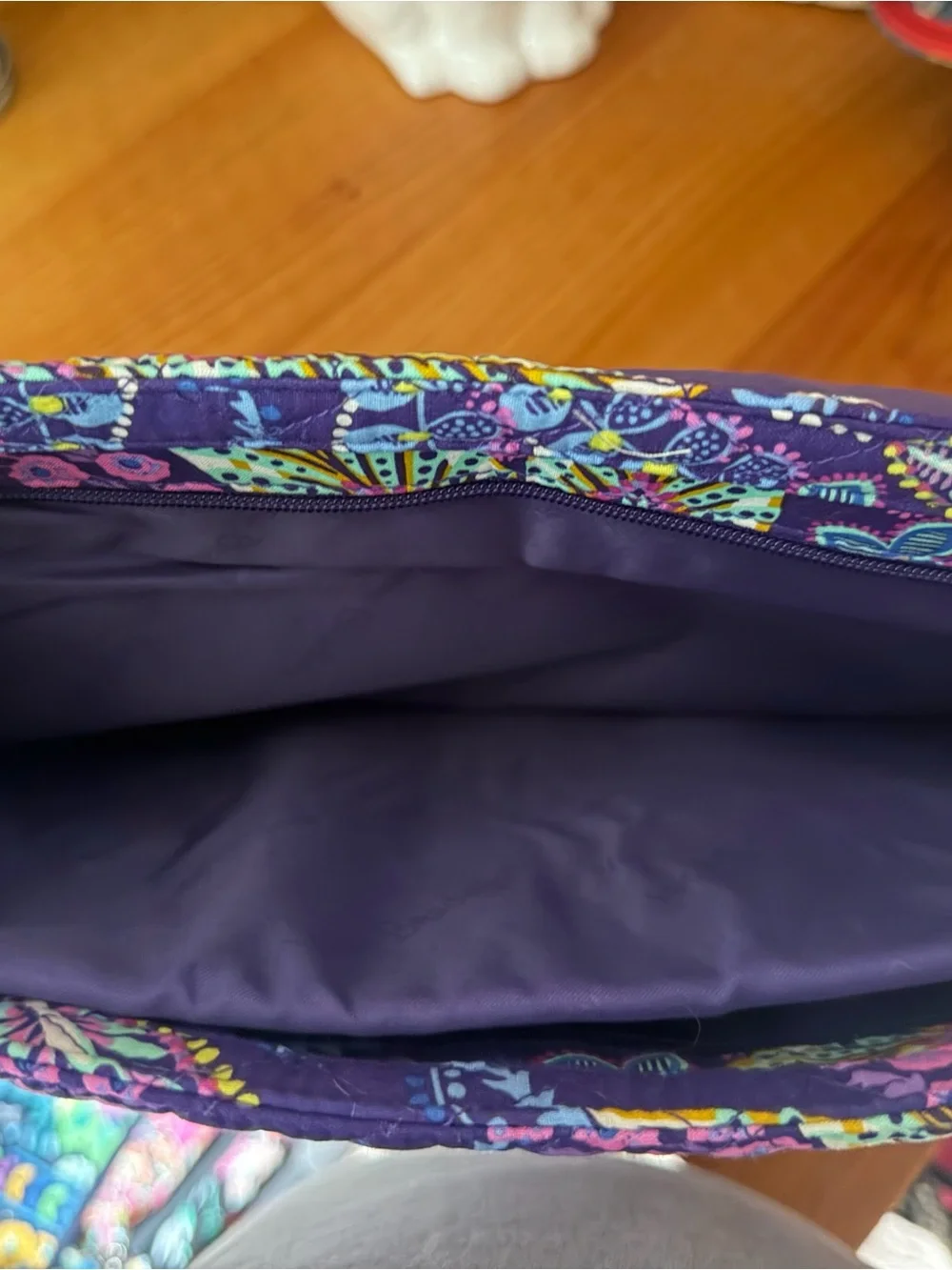 Quilted Purple Floral laptop bag